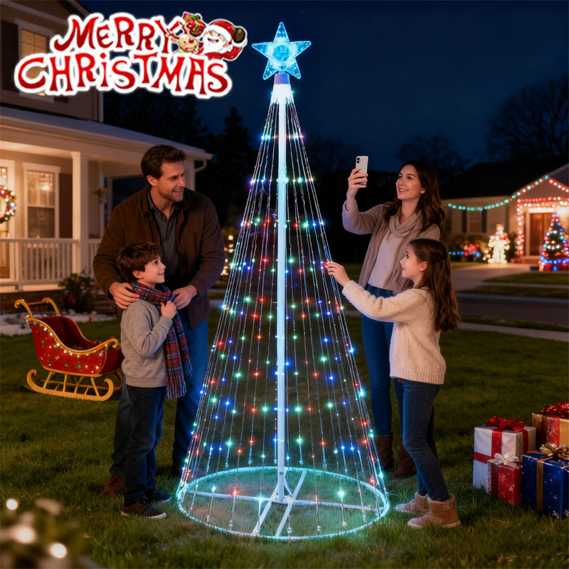 Outdoor Lighting Effects - Светодиодные гирлянды с водопадом на солнечной