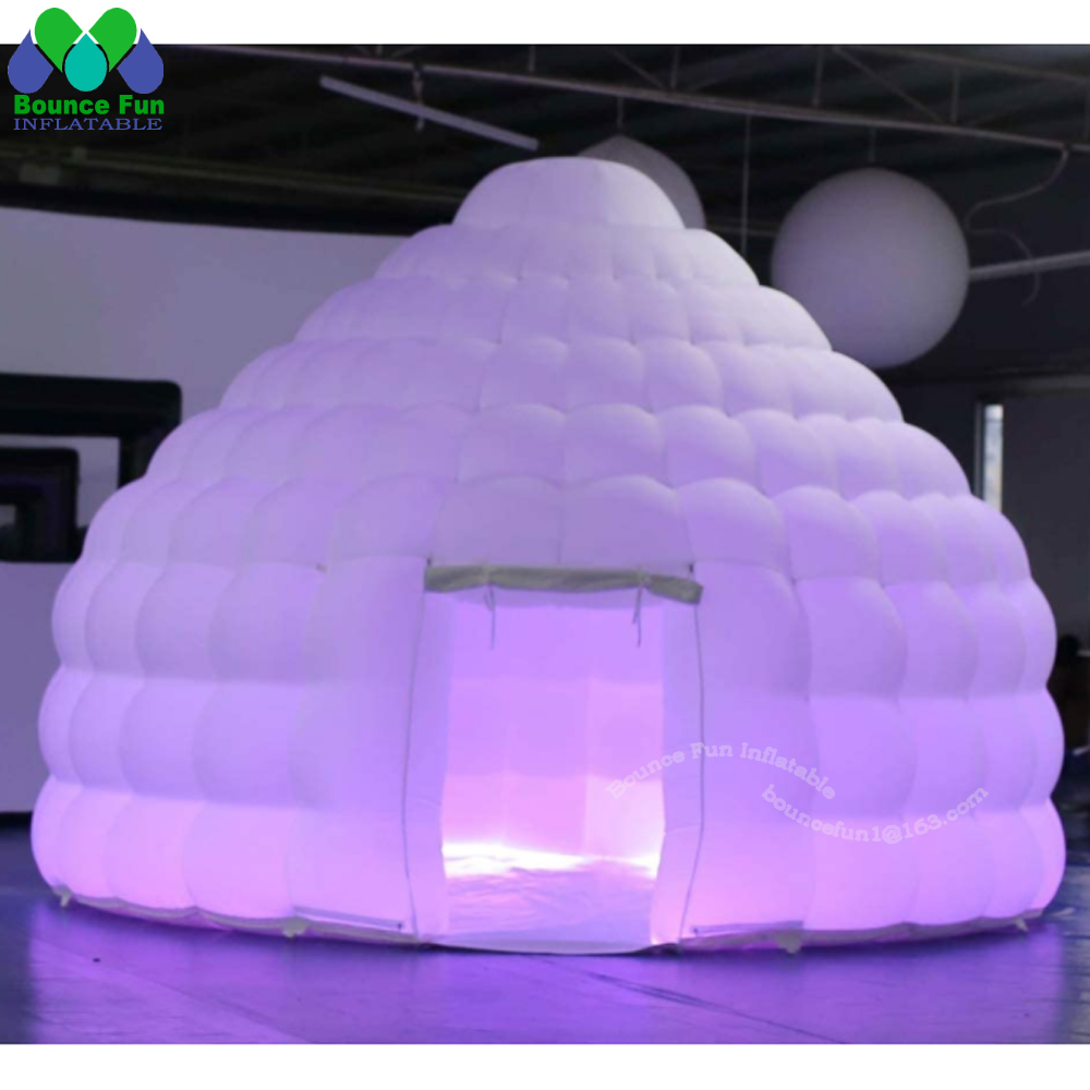 Outdoor Lighting Rental - Белая надувная купольная палатка Иглу со