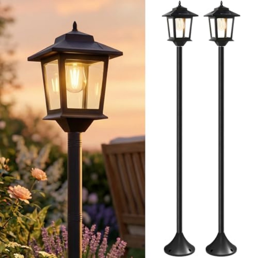 Outdoor Lighting Lamps - Уличные солнечные светильники на столбах, комплект