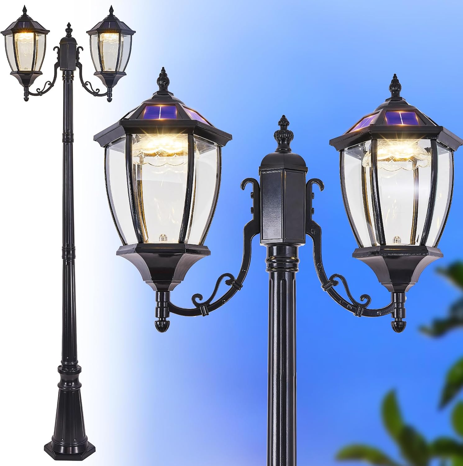 Outdoor Lighting Dusk To Dawn - Уличные солнечные фонари на столбах с