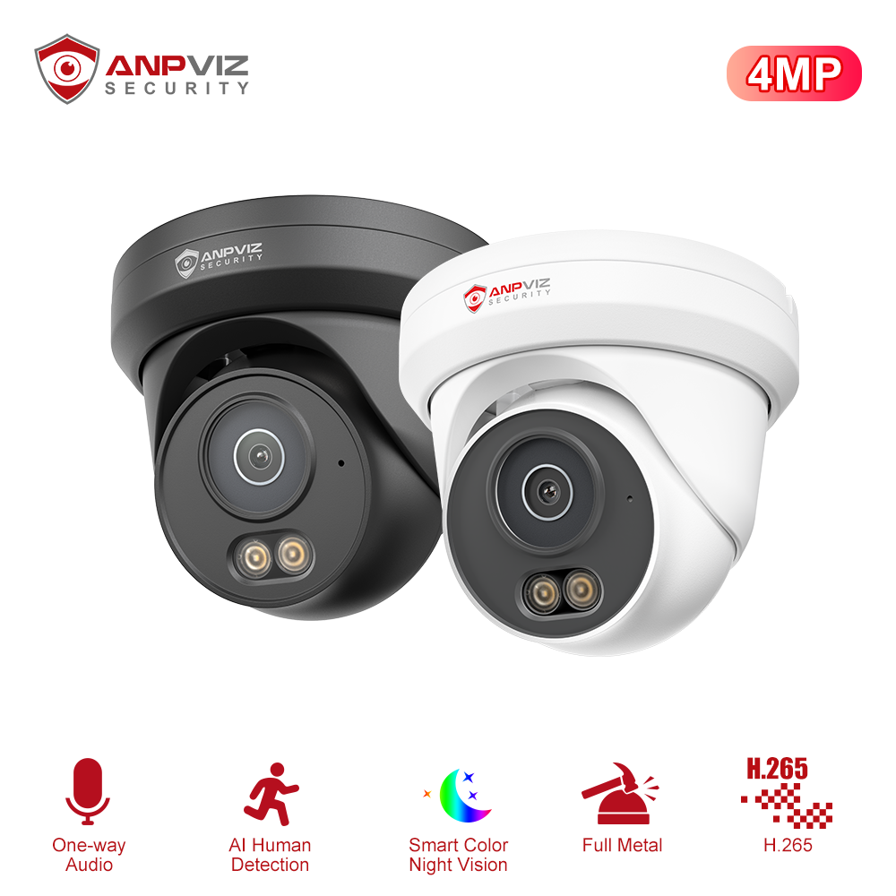 Outdoor Lighting Under Roof - Anpviz 4-мегапиксельная PoE-камера, цельнометаллическая турель, IP-камера