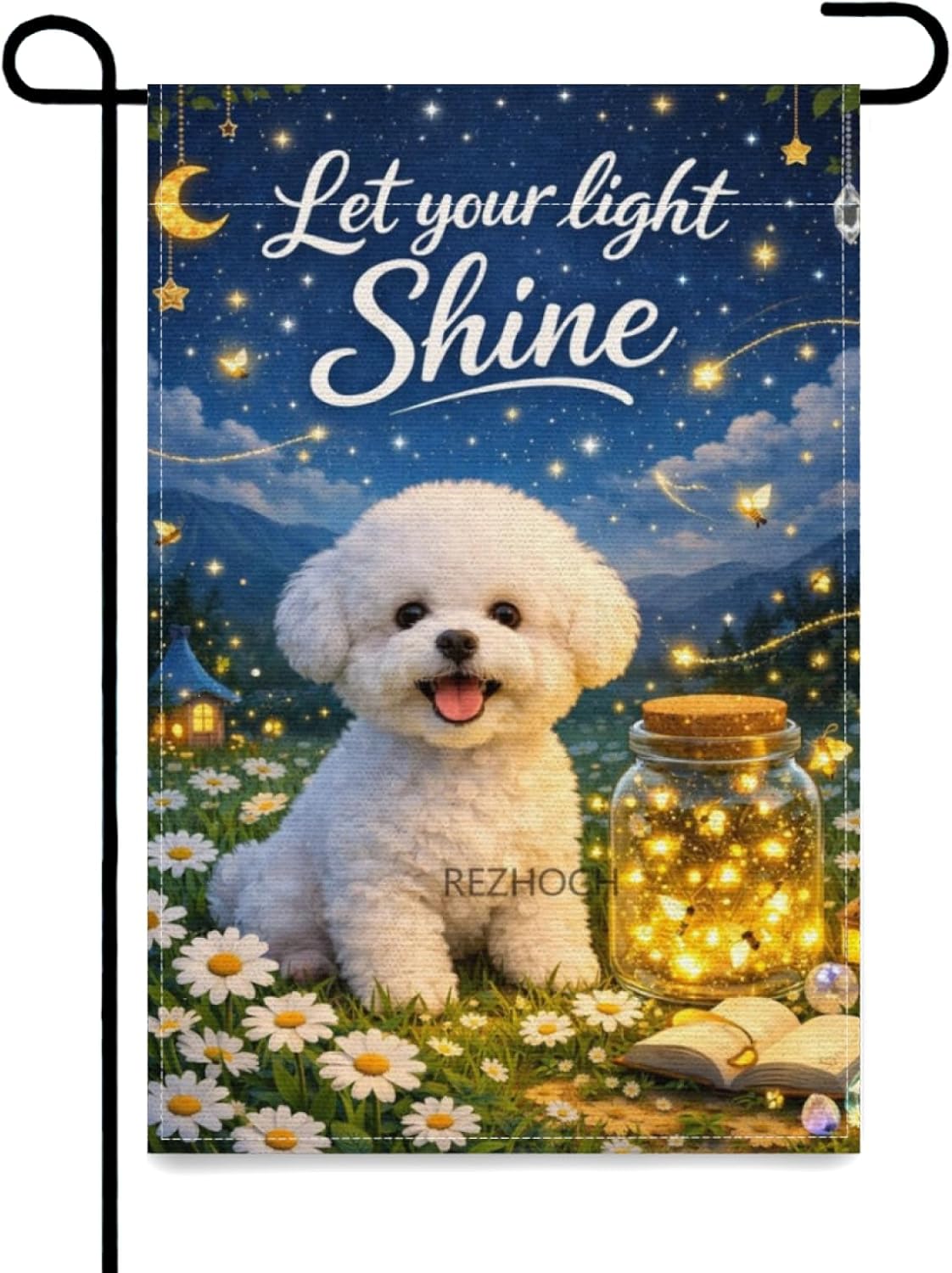Outdoor Lighting For Your Yard - Забавный садовый флаг с бишон фризе,