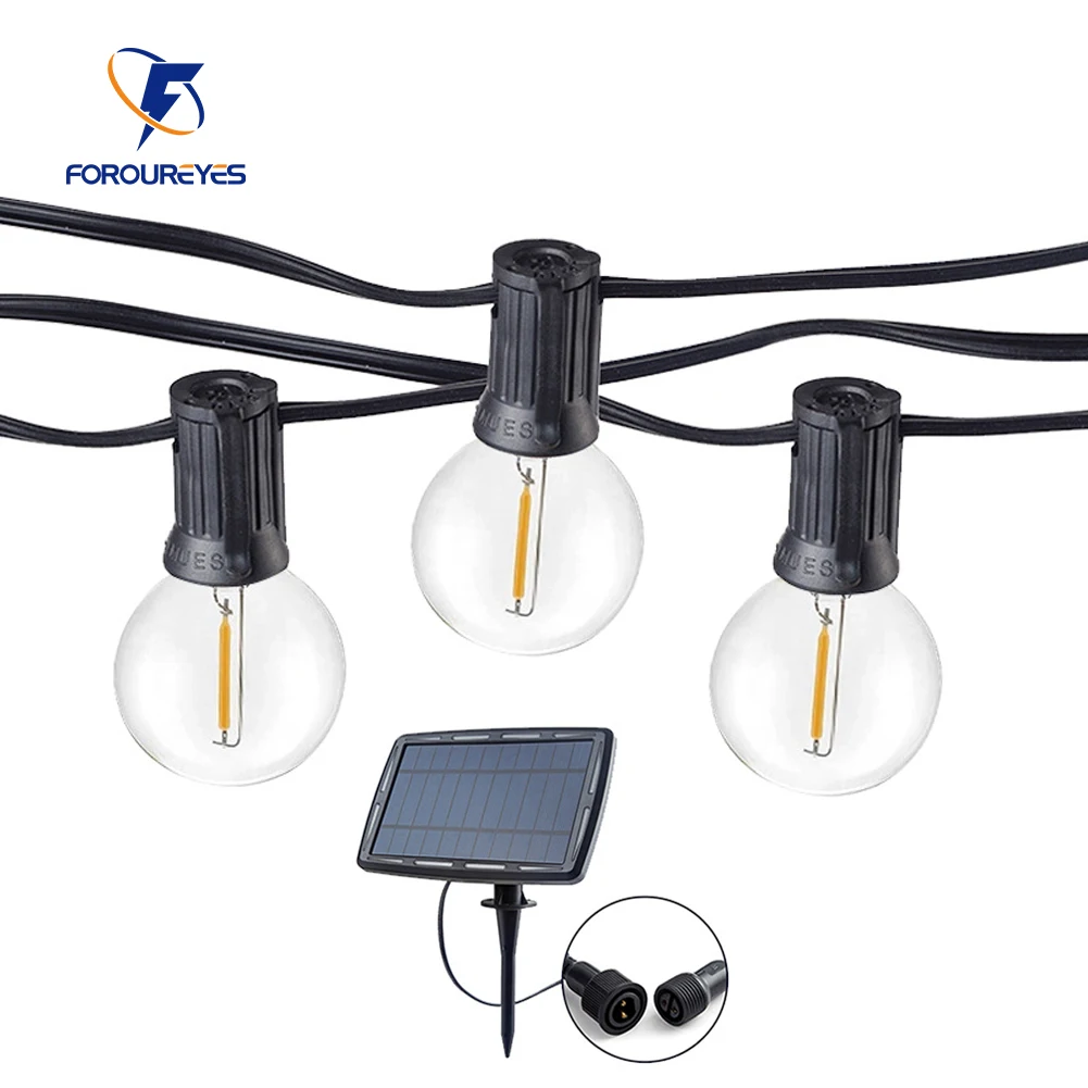 Outdoor Lighting Company - 100-гирлянда, с солнечной панелью, пластмассовая, G40,