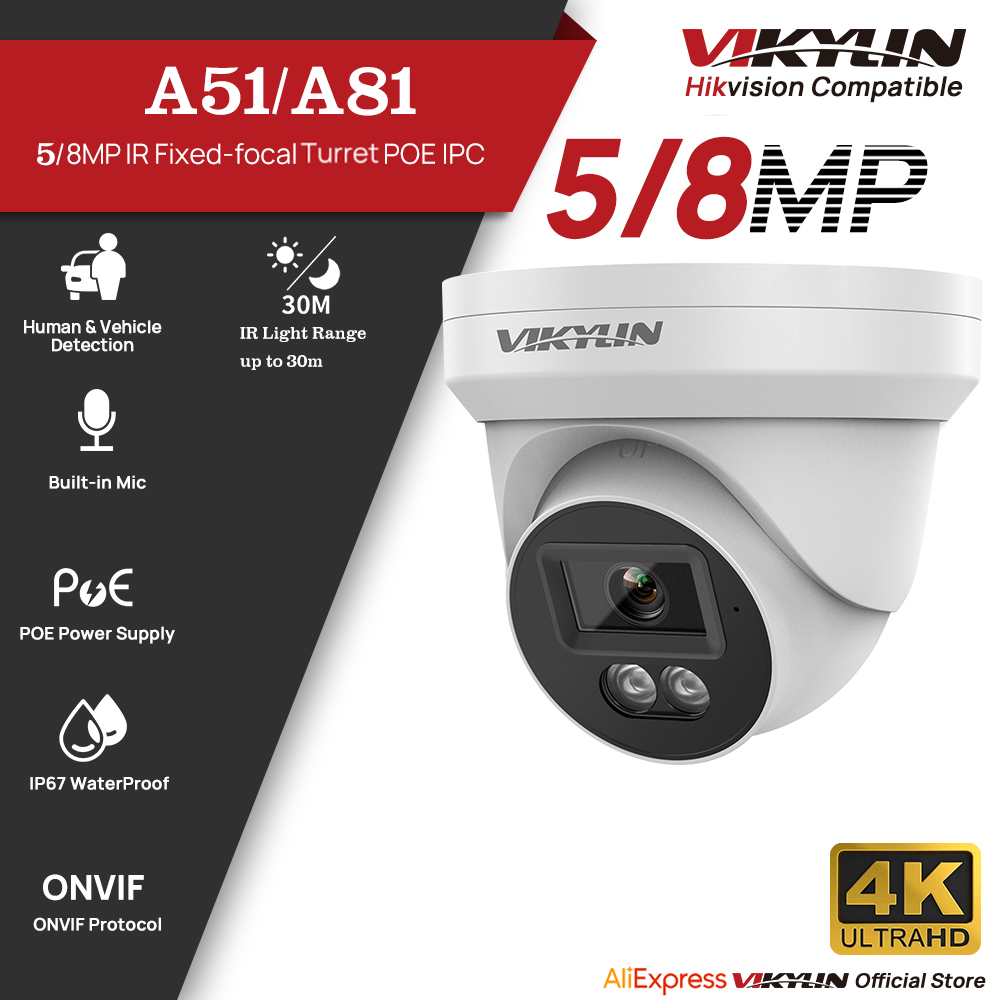 Outdoor Lighting Under Roof - IP-камера видеонаблюдения VIKYLIN 5/8 МП HD