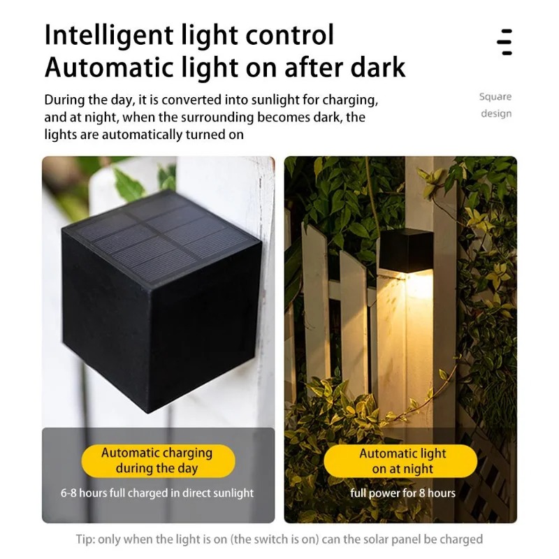 Outdoor Yard Lighting Fixtures - Светодиодный солнечный настенный светильник для улицы,