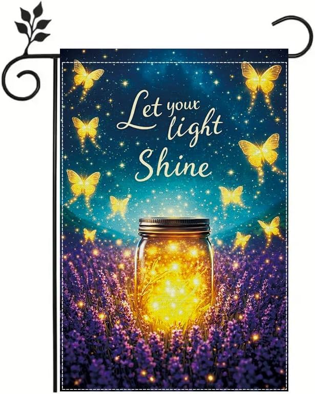 Outdoor Lighting For Your Yard - Вдохновляющий садовый флаг с бабочками 12x18