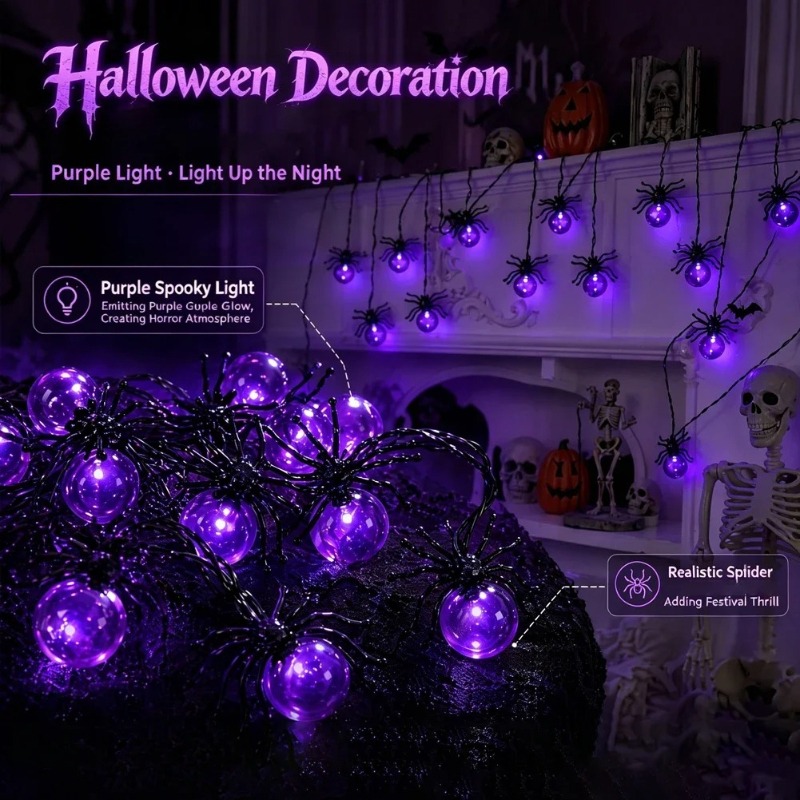 Светодиодные гирлянды-пауки на – обзор и цена Outdoor Lighting And Decor