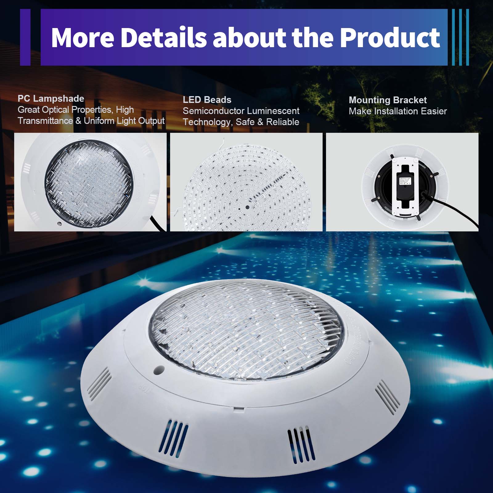 45 Вт и 36 Вт RGB светодиодный – обзор и цена Pond Light Submersible