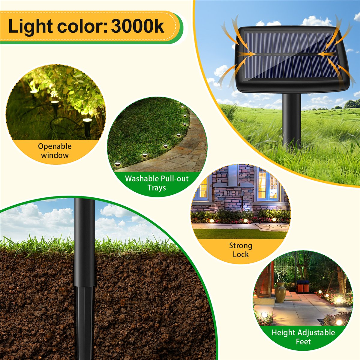 Y17A 10 в 1 Солнечные светильн – обзор и цена Solar Path Light