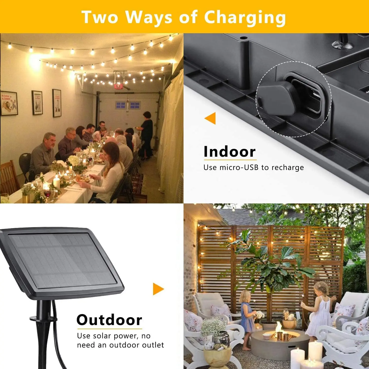 100-гирлянда, с солнечной пане – обзор и цена Outdoor Lighting Company