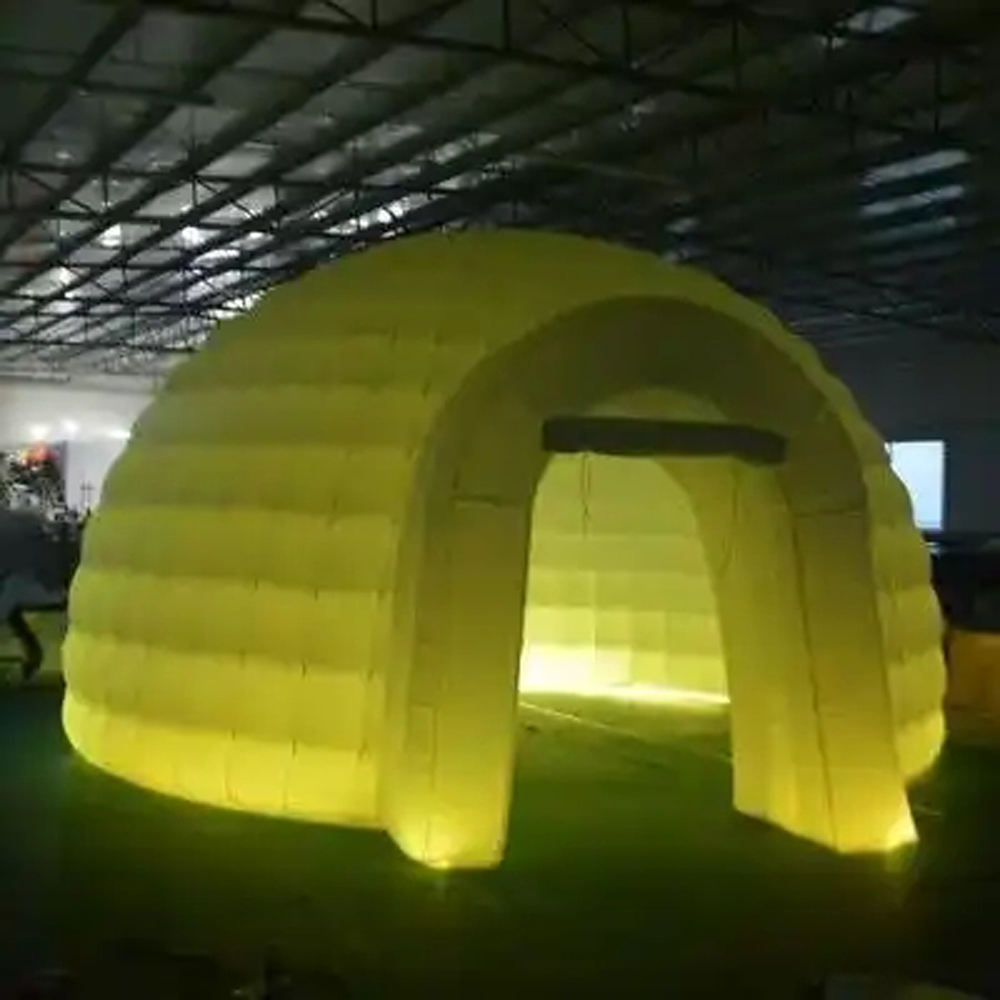 Белый надувной купольный шатер – обзор и цена Outdoor Lighting Rental