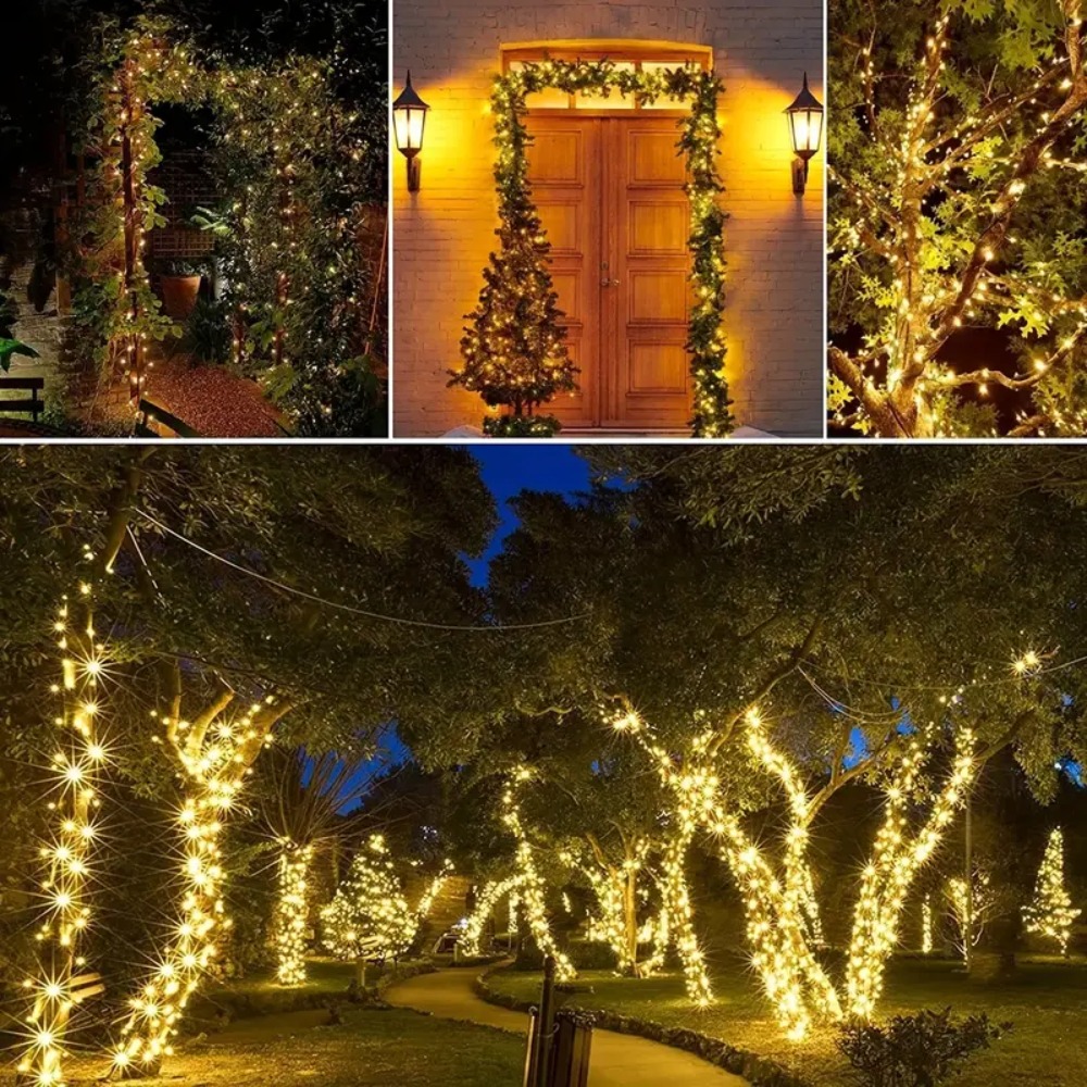 Наружная гирлянда на солнечной – обзор и цена Outdoor Lighting Company